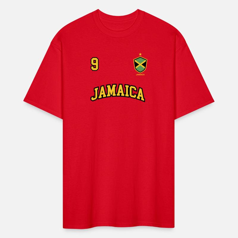 Jamaica Team Sports Number 9 Soccer Jamaican Flag