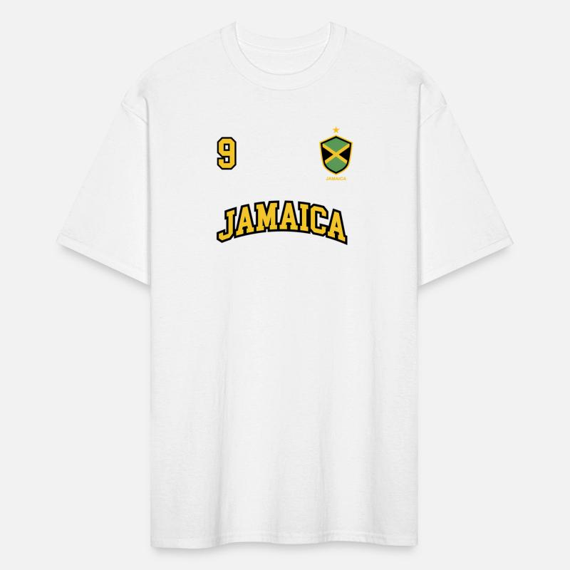 Jamaica Team Sports Number 9 Soccer Jamaican Flag