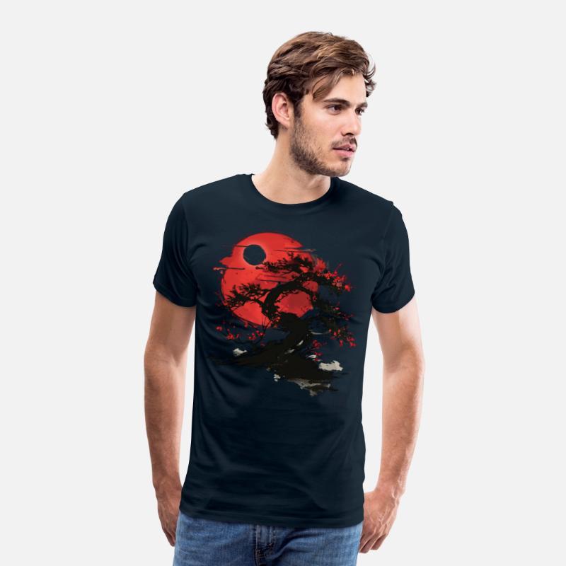 Japanese Tree Buddhism Red Moon Aesthetic