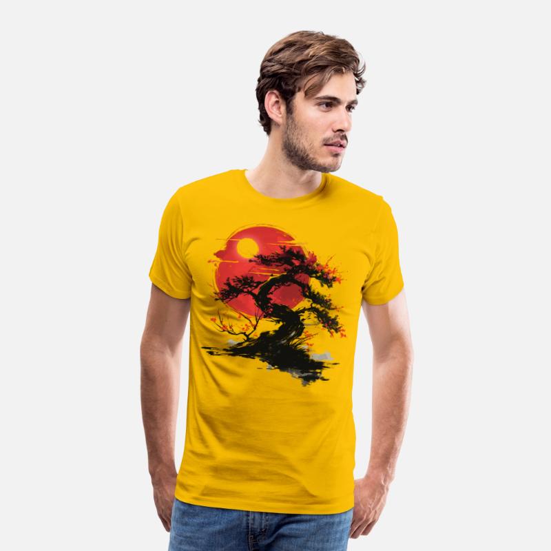 Japanese Tree Buddhism Red Moon Aesthetic