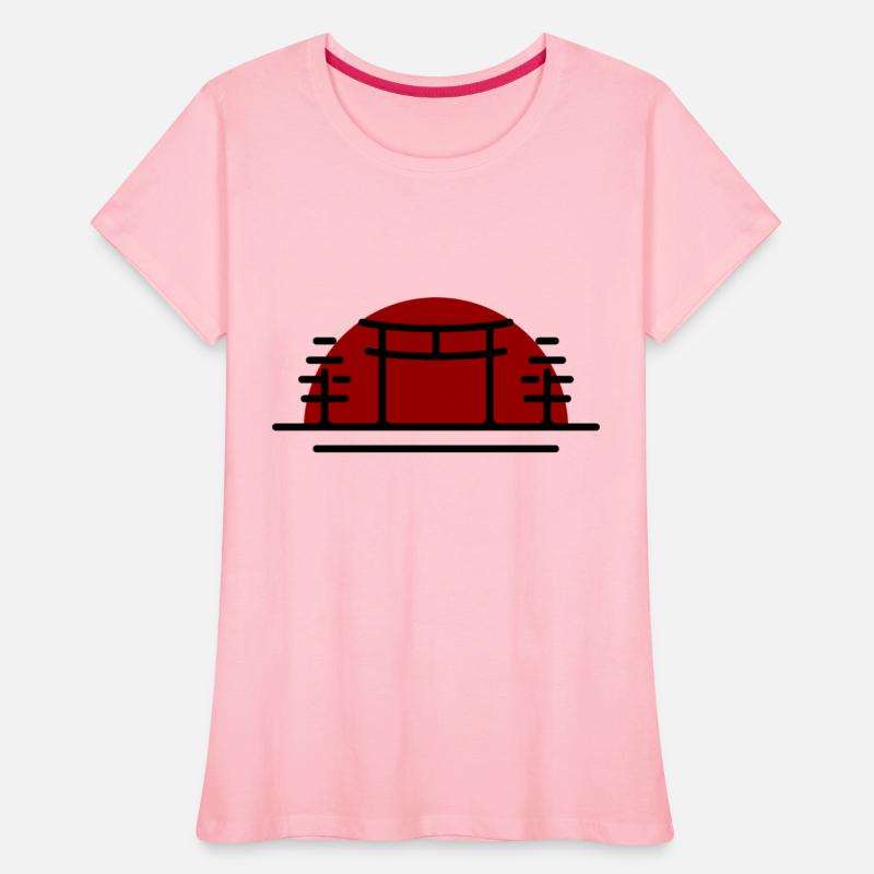 Japanisches Tor, Tori Gate mit roter Sonne