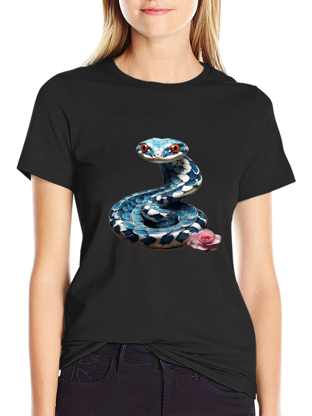Snake & Rose Graphic Tee - Cool Print Shirt