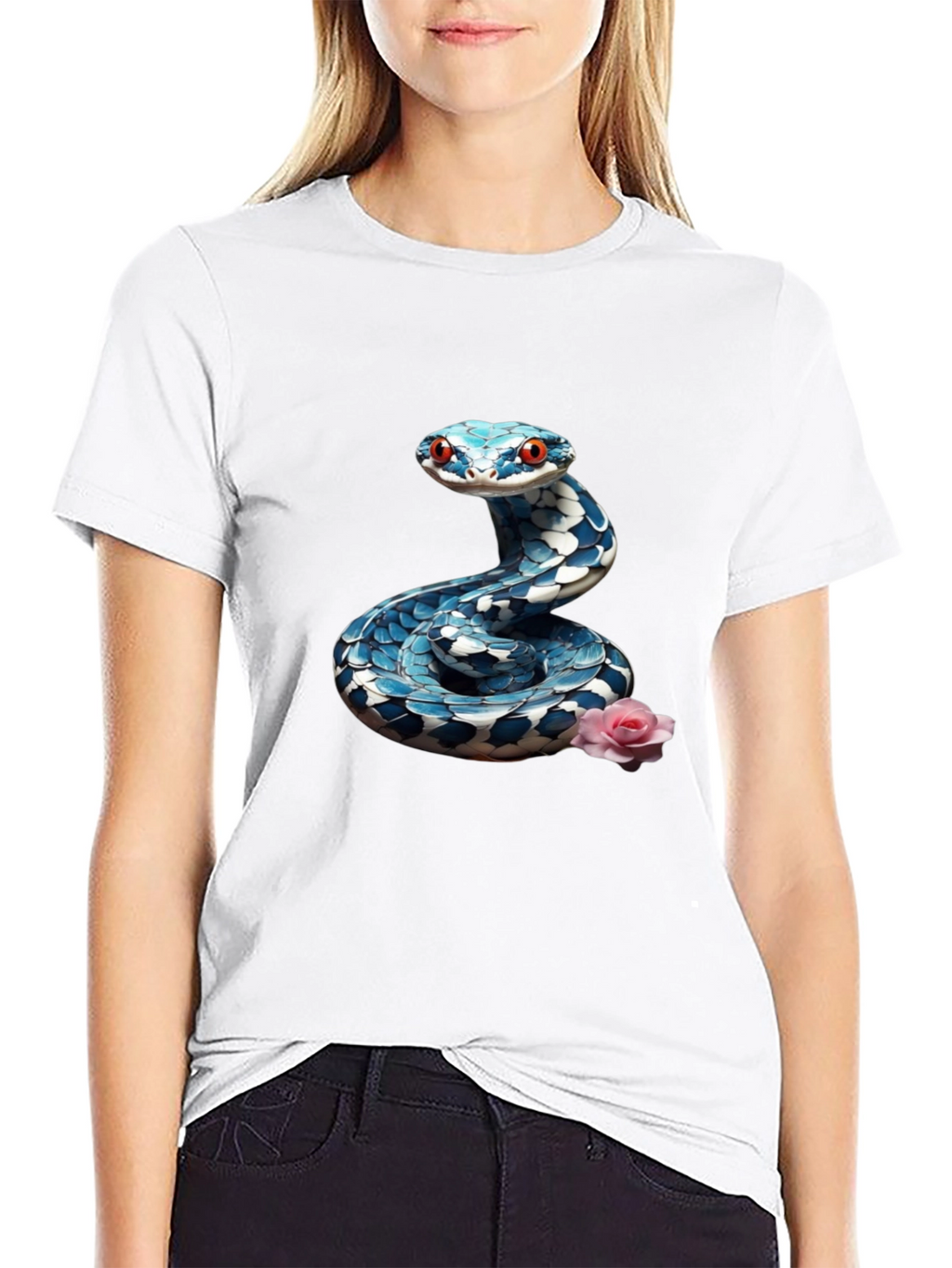 Snake & Rose Graphic Tee - Cool Print Shirt