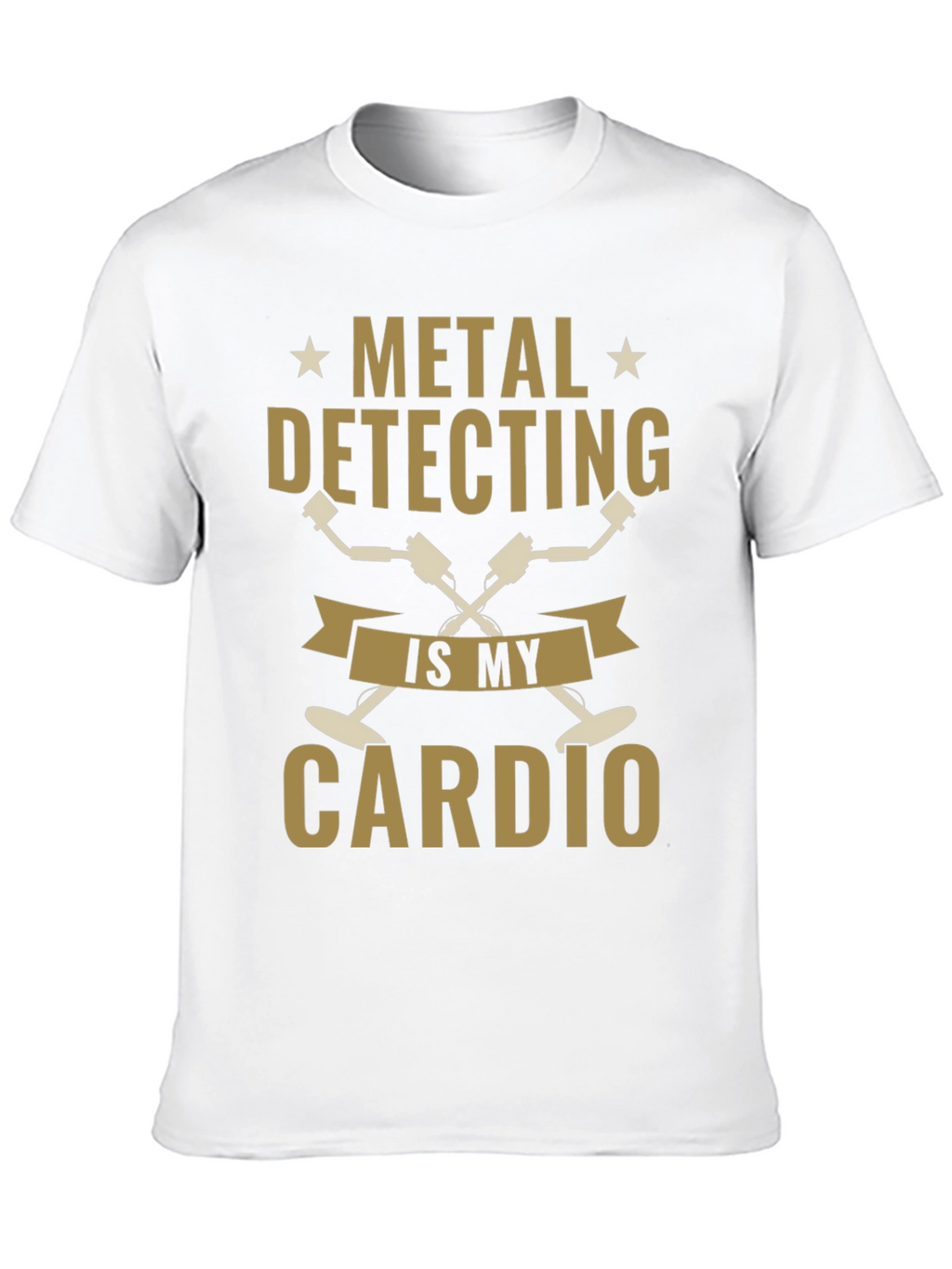 Metal Detecting Cardio Black T-Shirt