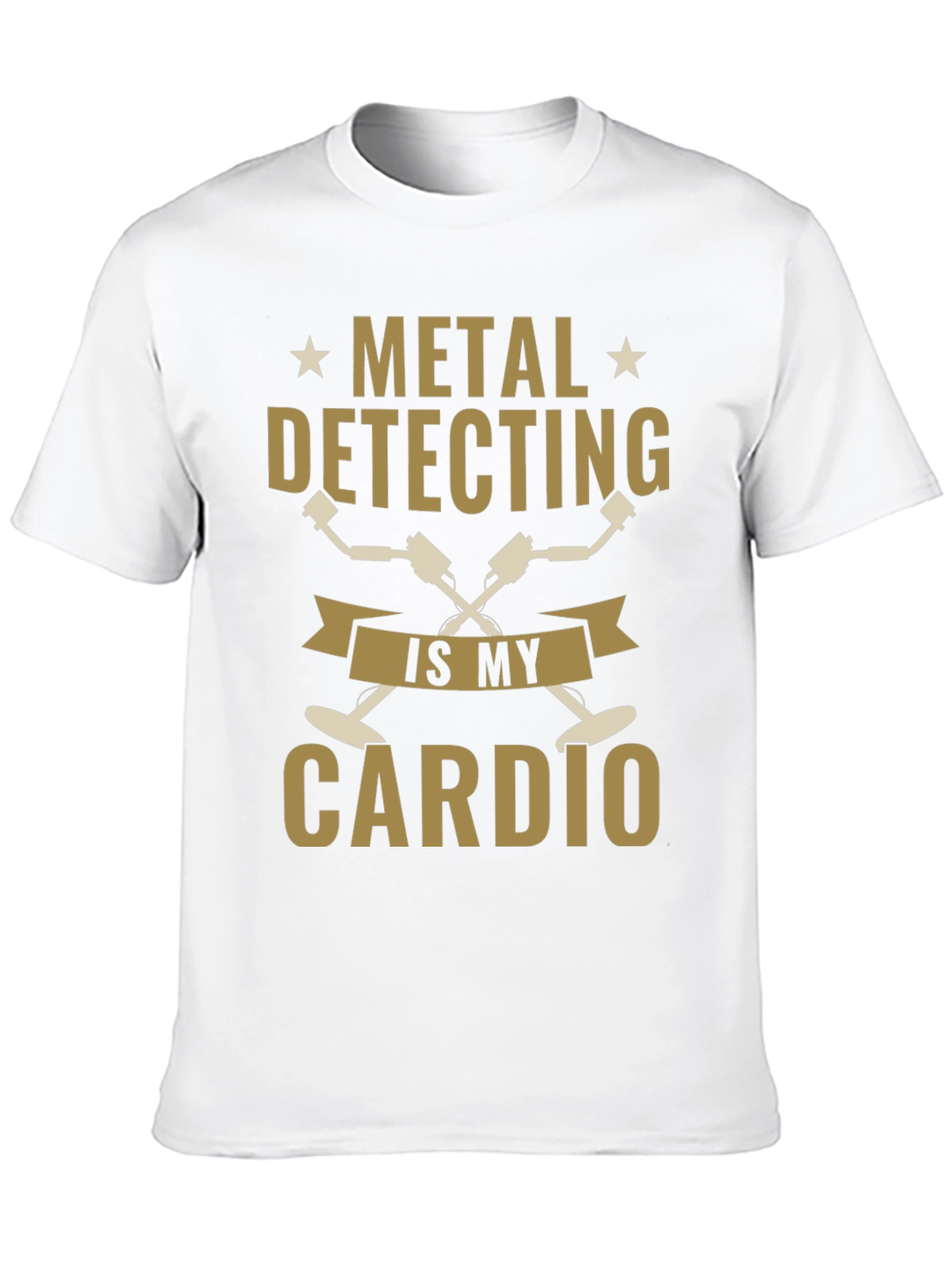 Metal Detecting Cardio Black T-Shirt