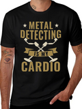Metal Detecting Cardio Black T-Shirt