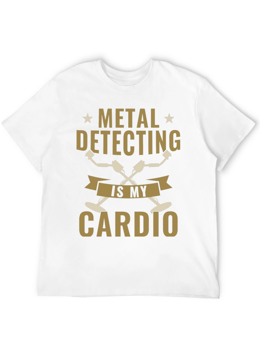 Metal Detecting Cardio Black T-Shirt