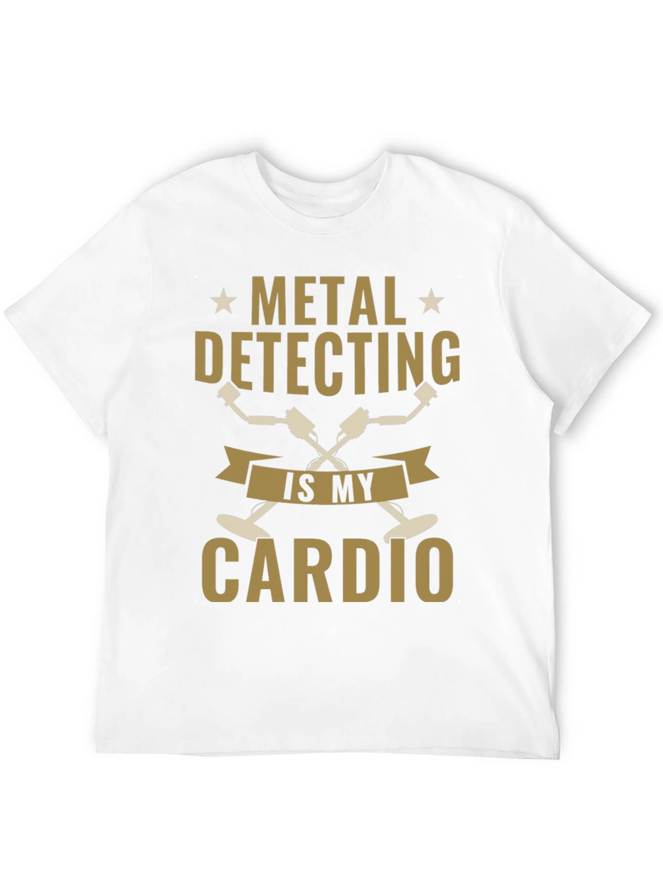 Metal Detecting Cardio Black T-Shirt