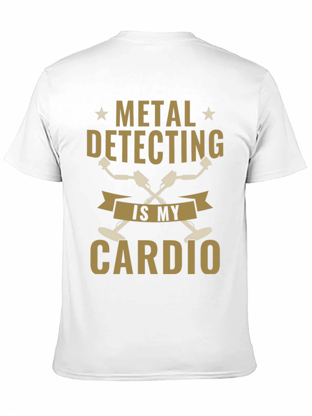 Metal Detecting Cardio Black T-Shirt