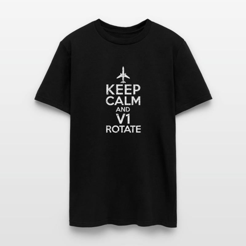 Jet Airplane Pilot Aviation Keep Calm V1 Rotate