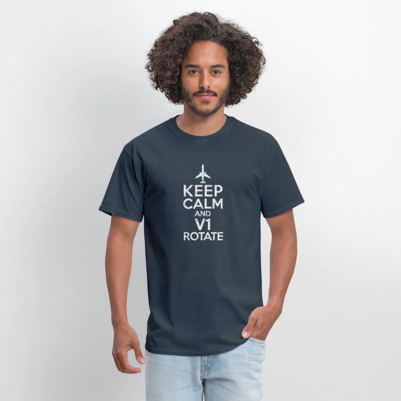 Jet Airplane Pilot Aviation Keep Calm V1 Rotate