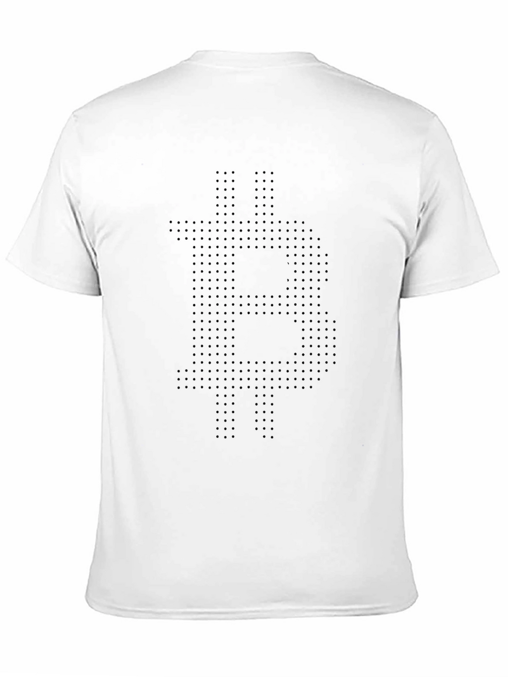 Bitcoin Dot Pattern Black T-Shirt