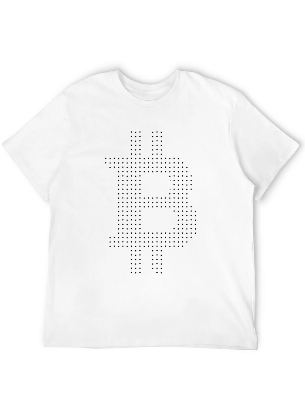 Bitcoin Dot Pattern Black T-Shirt