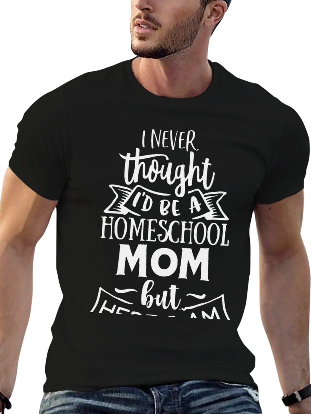 Homeschool Mom Graphic Tee - Never Thought Id Be