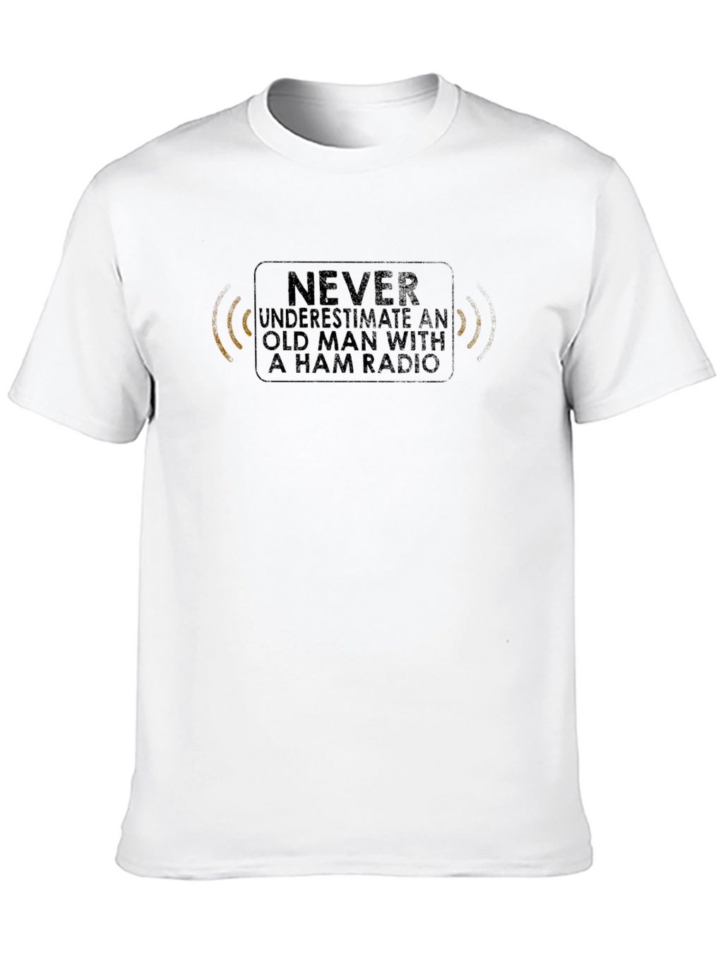 Never Underestimate Old Man Ham Radio T-Shirt