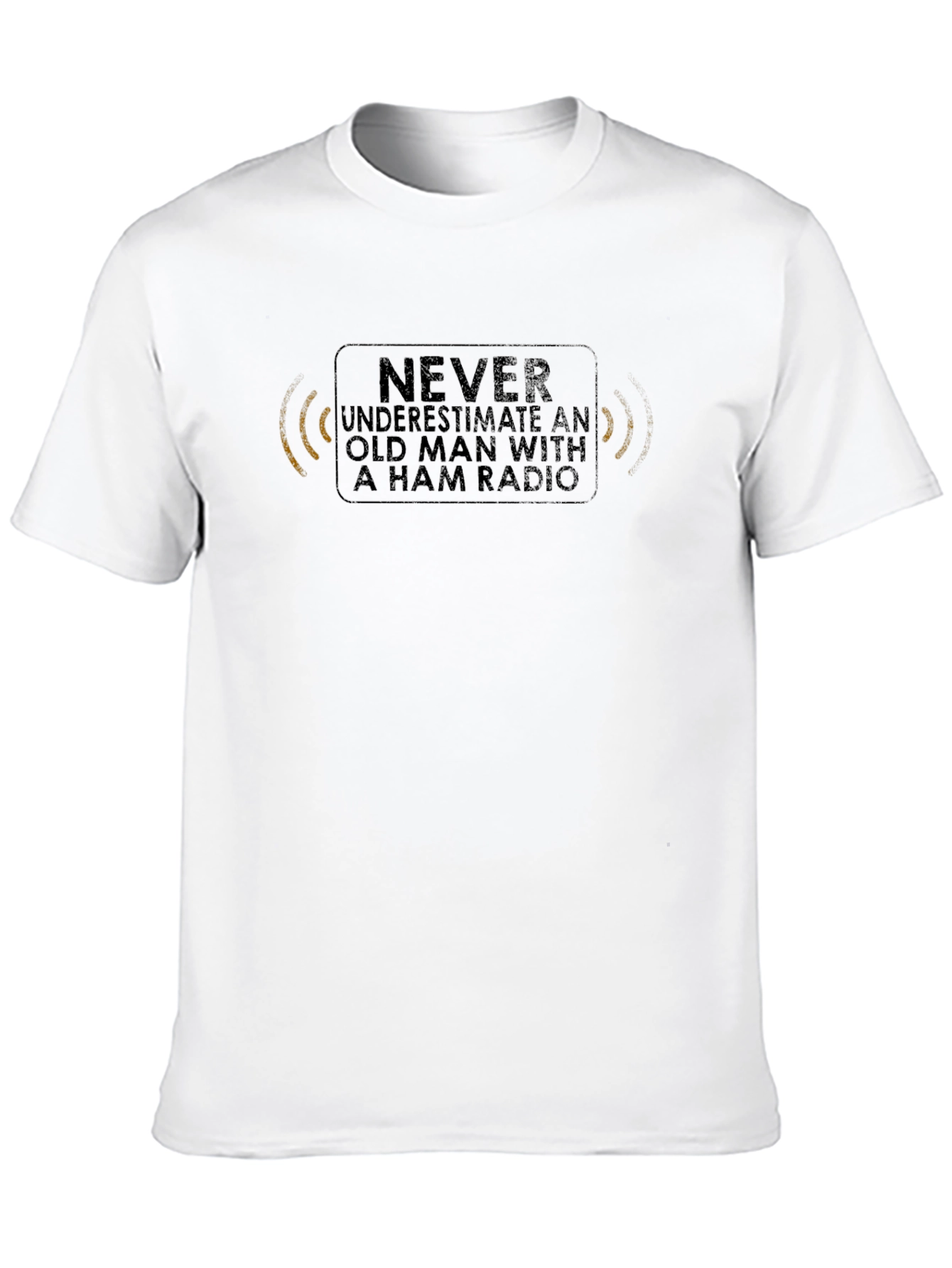 Never Underestimate Old Man Ham Radio T-Shirt