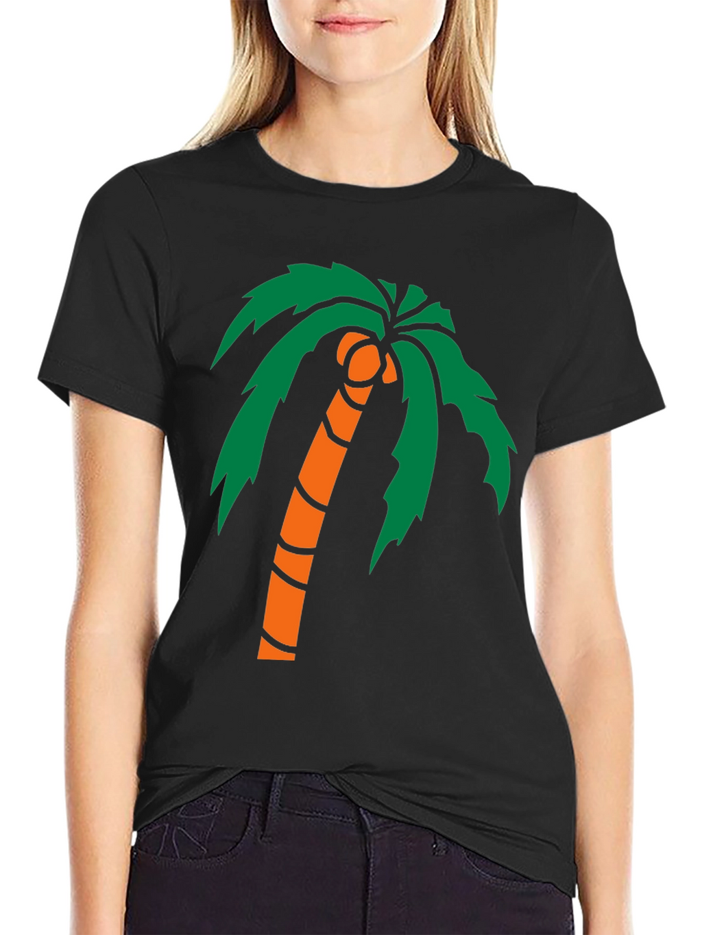 Palm Tree Graphic Black T-Shirt