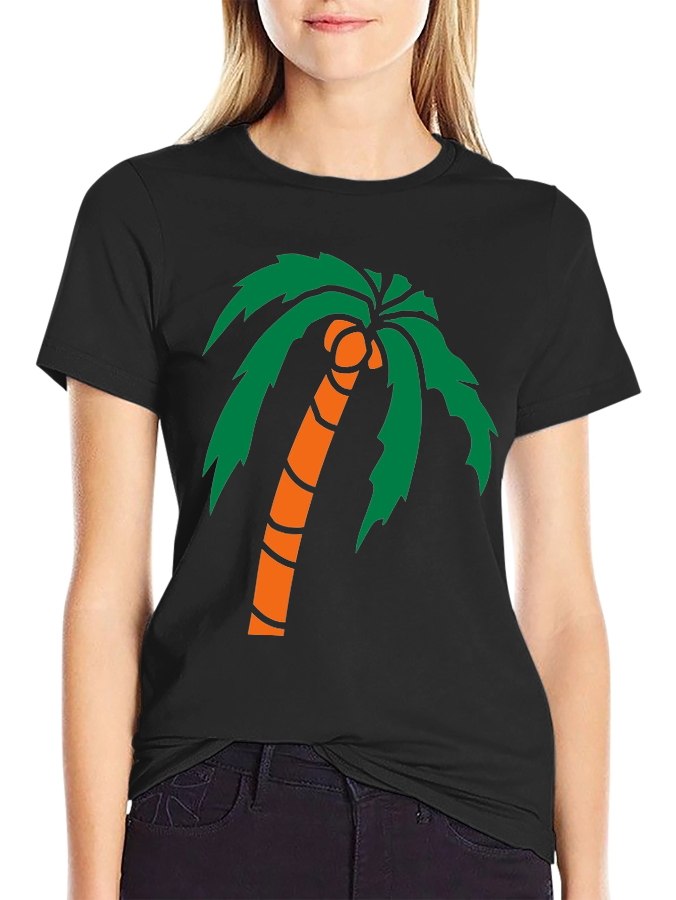 Palm Tree Graphic Black T-Shirt