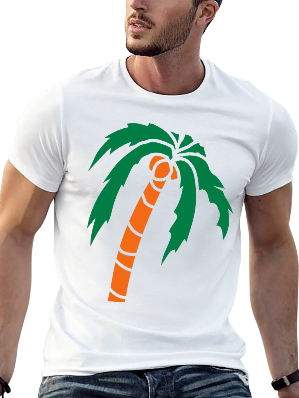 Palm Tree Graphic Black T-Shirt