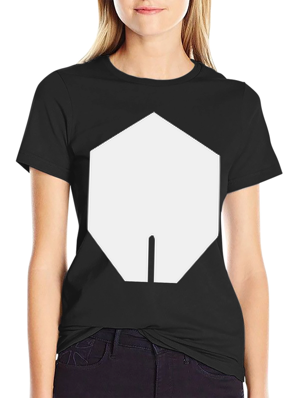 Geometric Graphic Tee - Black