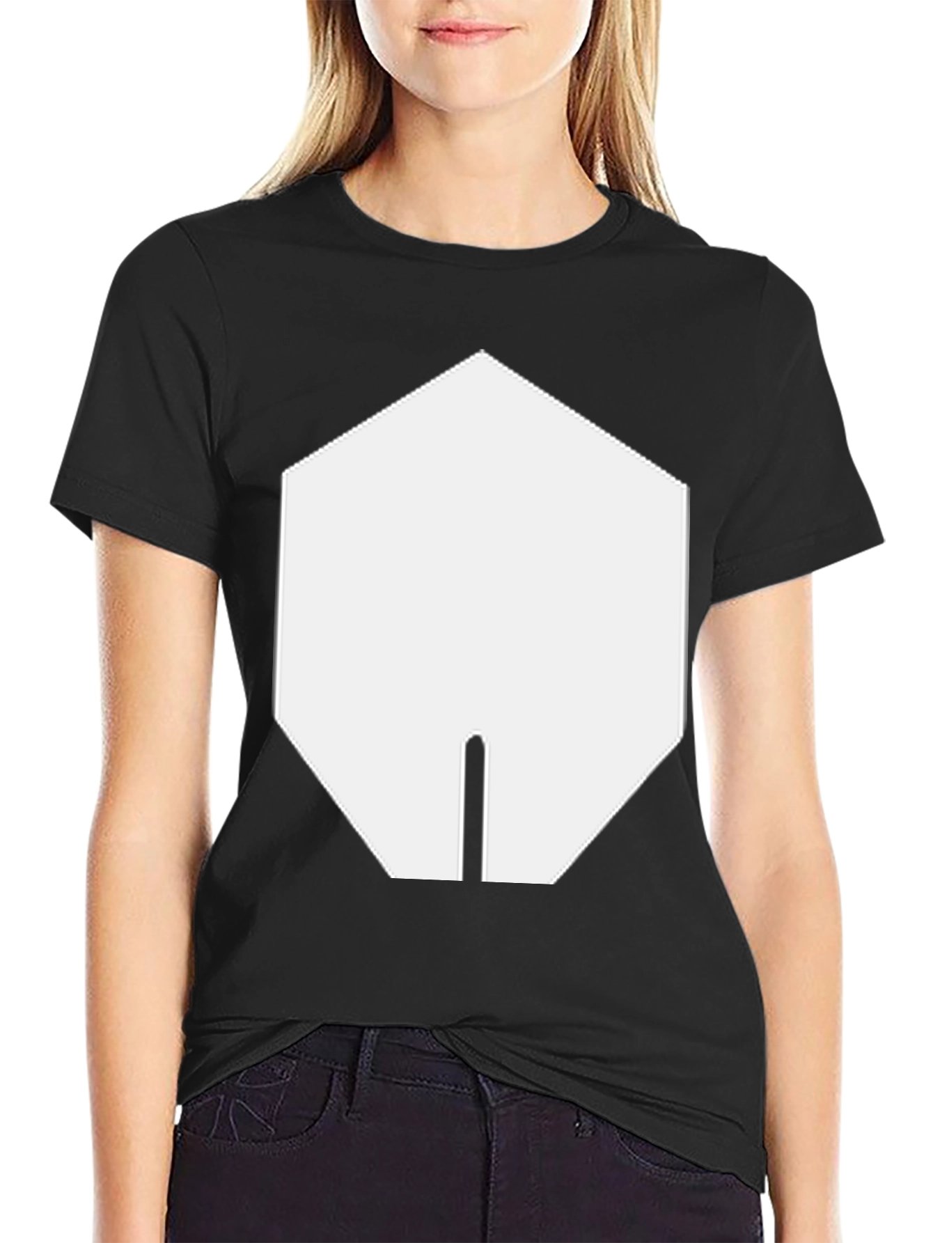 Geometric Graphic Tee - Black