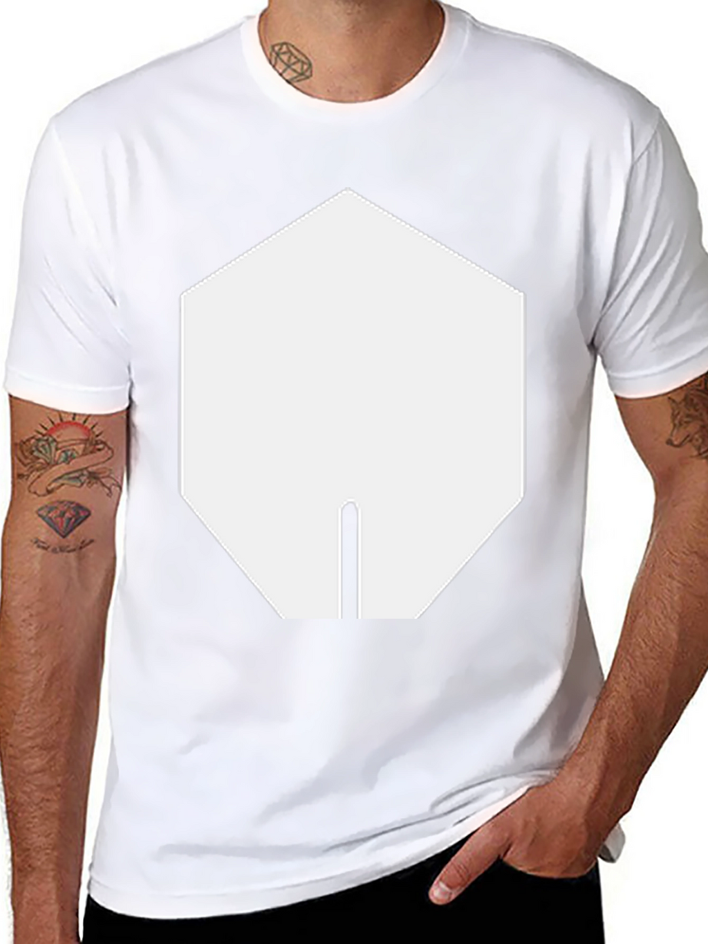 Geometric Graphic Tee - Black