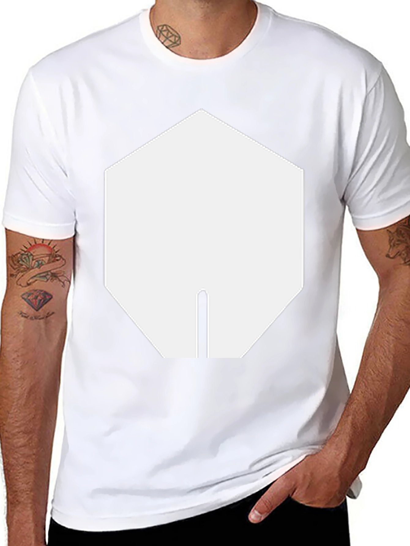 Geometric Graphic Tee - Black