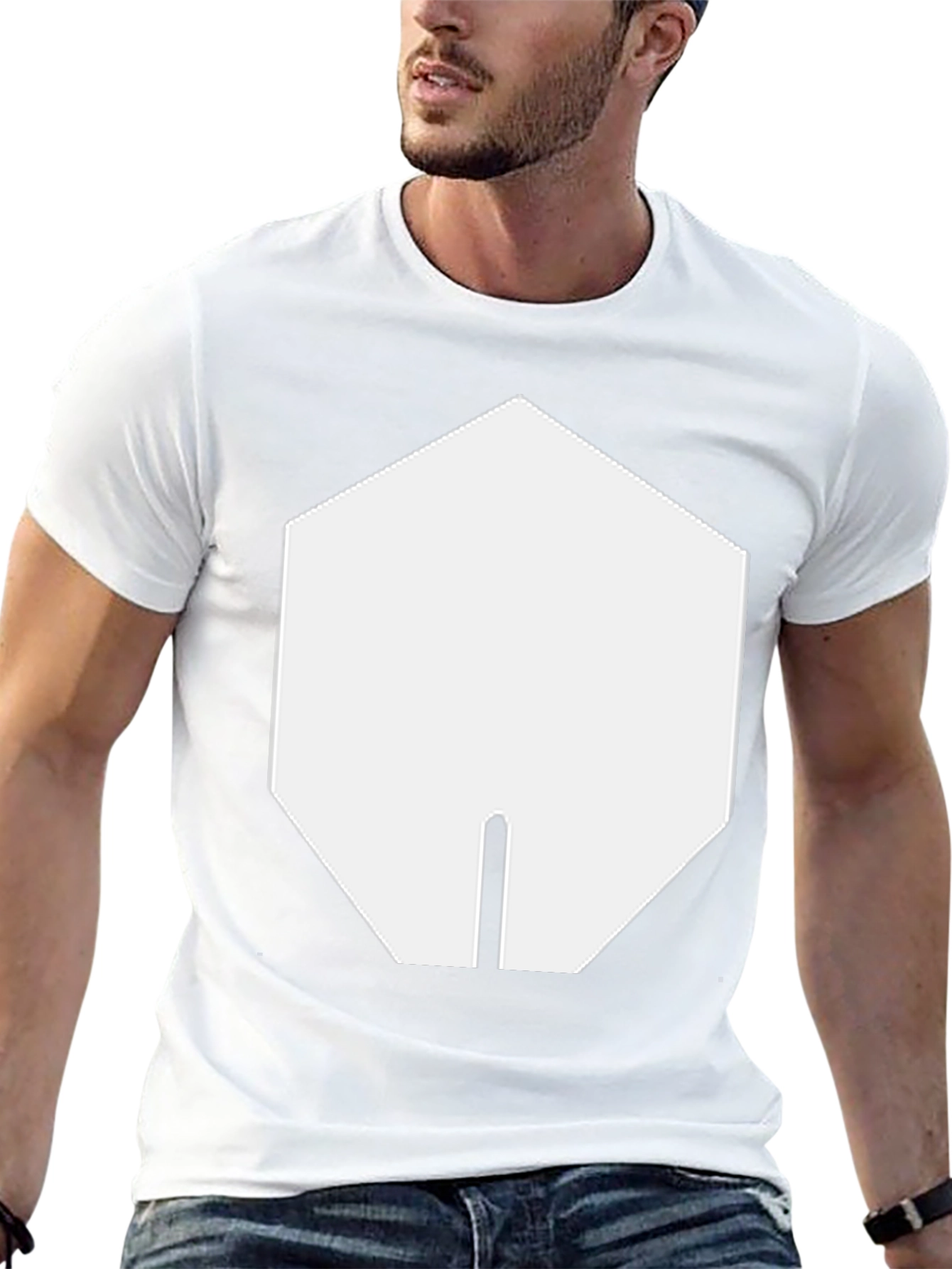 Geometric Graphic Tee - Black