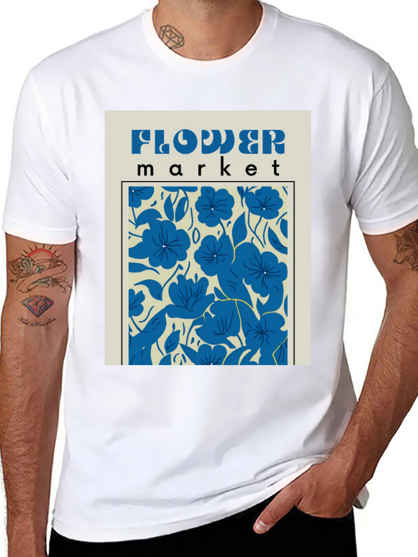 Flower Market Graphic T-Shirt - Modern Floral Tee