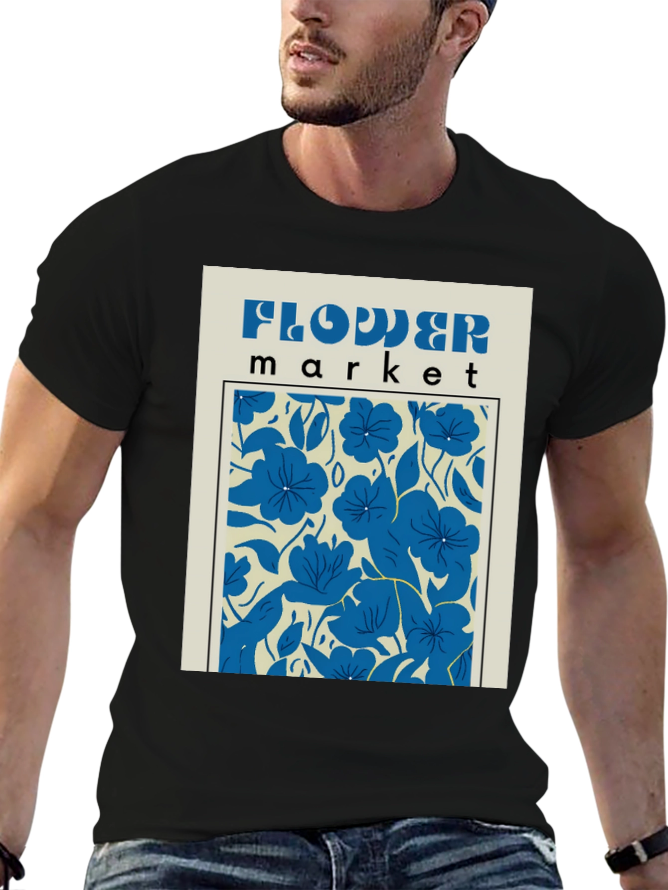 Flower Market Graphic T-Shirt - Modern Floral Tee