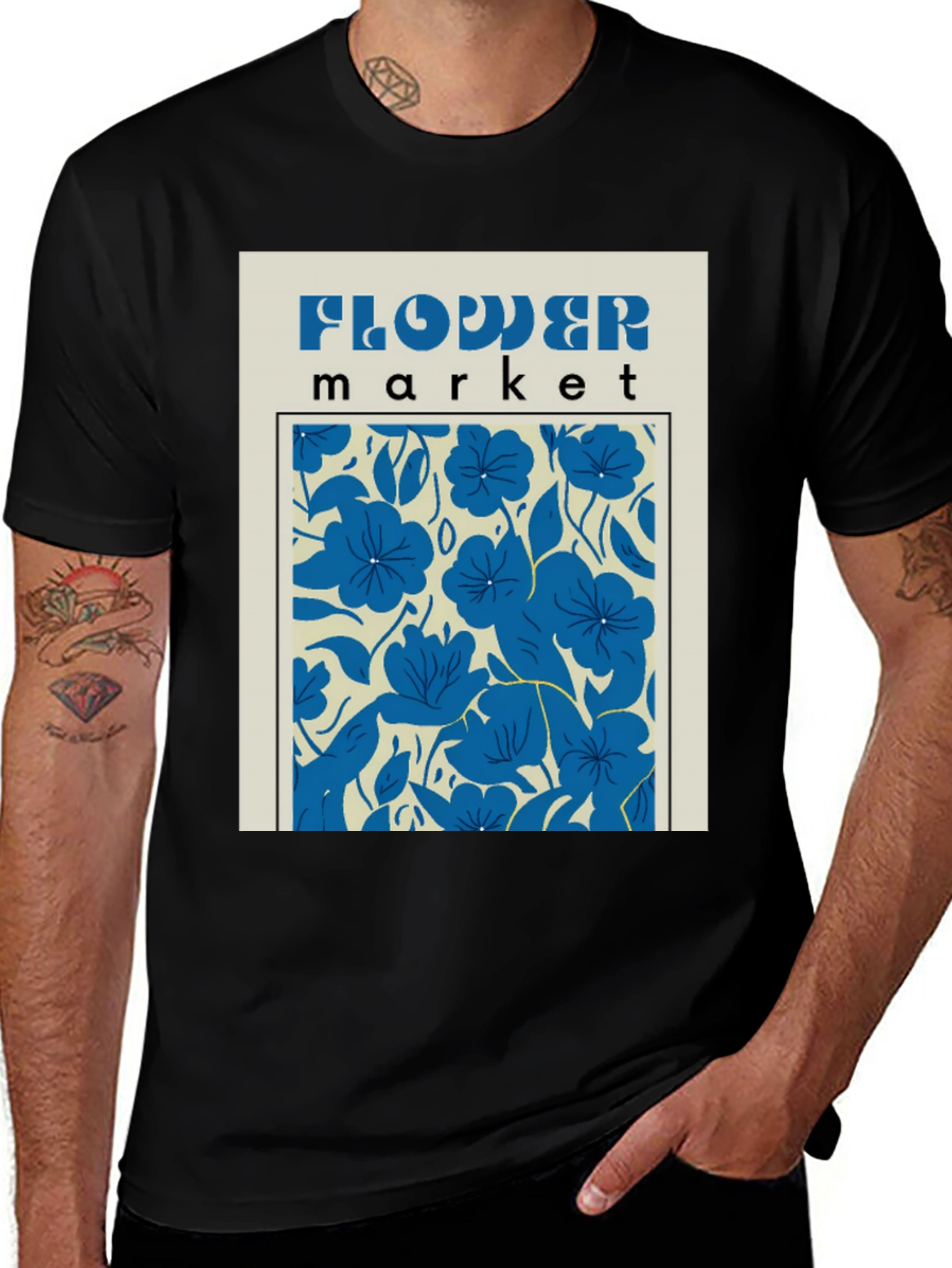 Flower Market Graphic T-Shirt - Modern Floral Tee