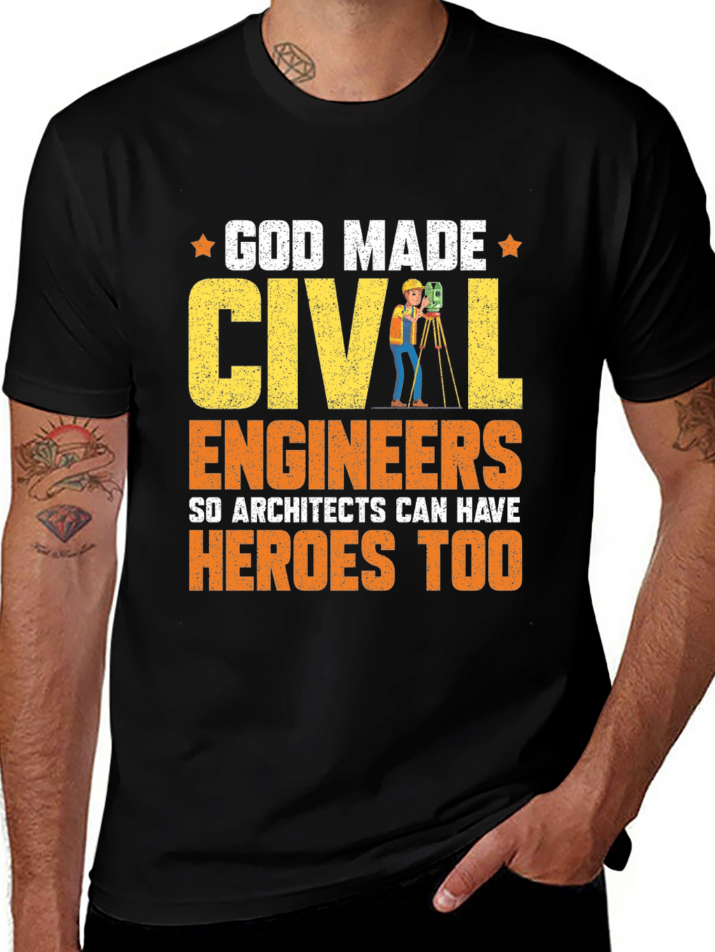 God Made Civil Engineers T-Shirt