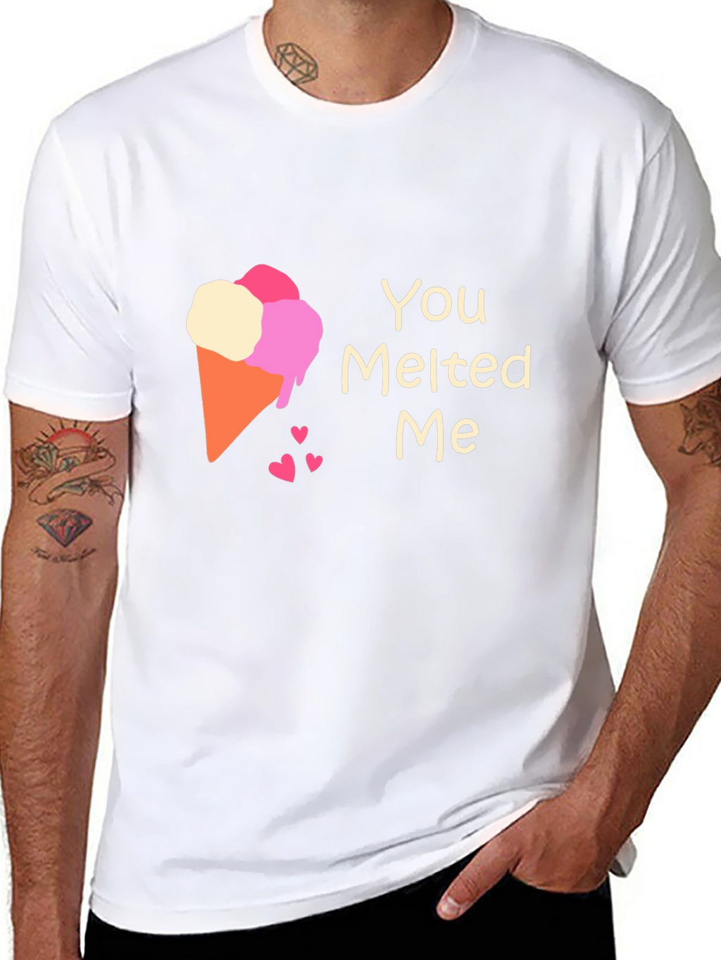 You Melted Me Ice Cream Cone Graphic Tee
