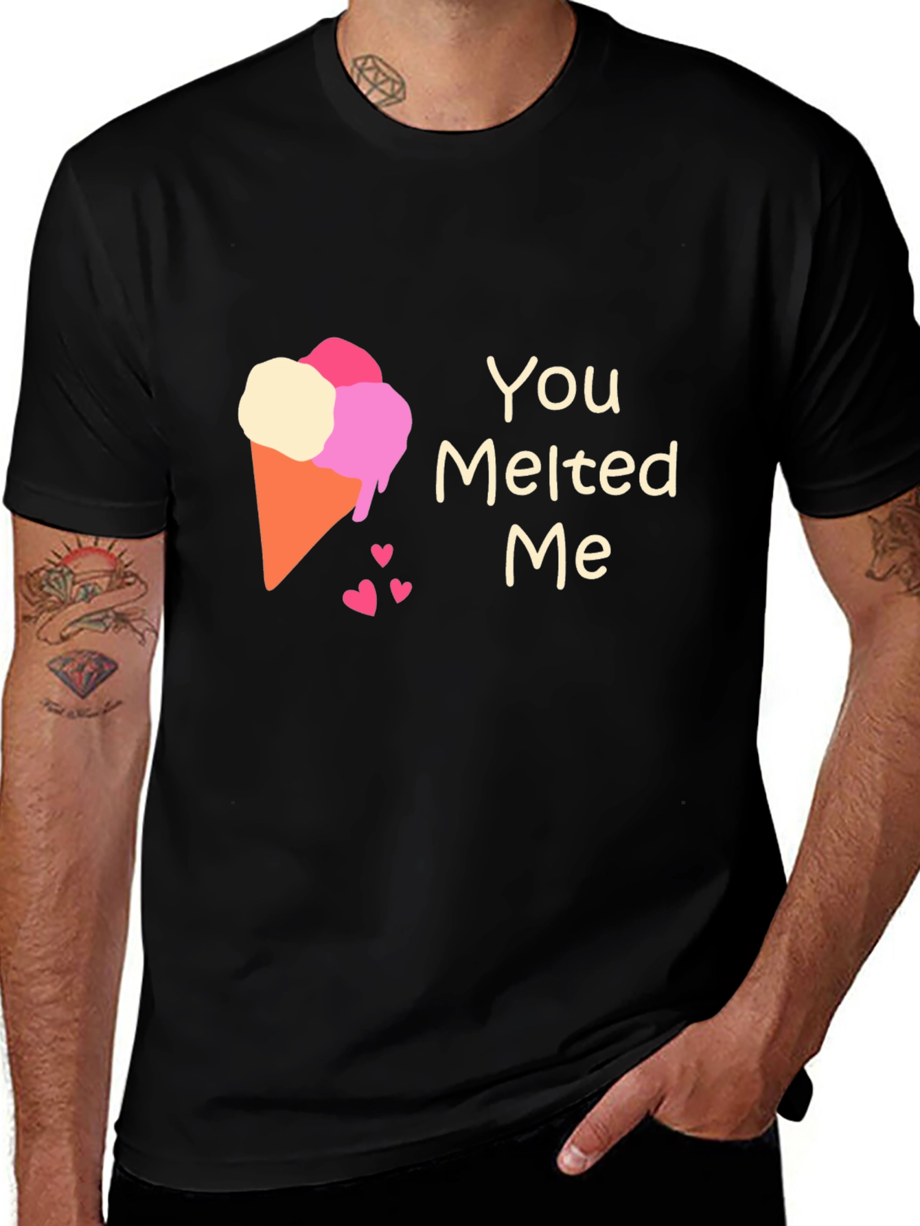 You Melted Me Ice Cream Cone Graphic Tee