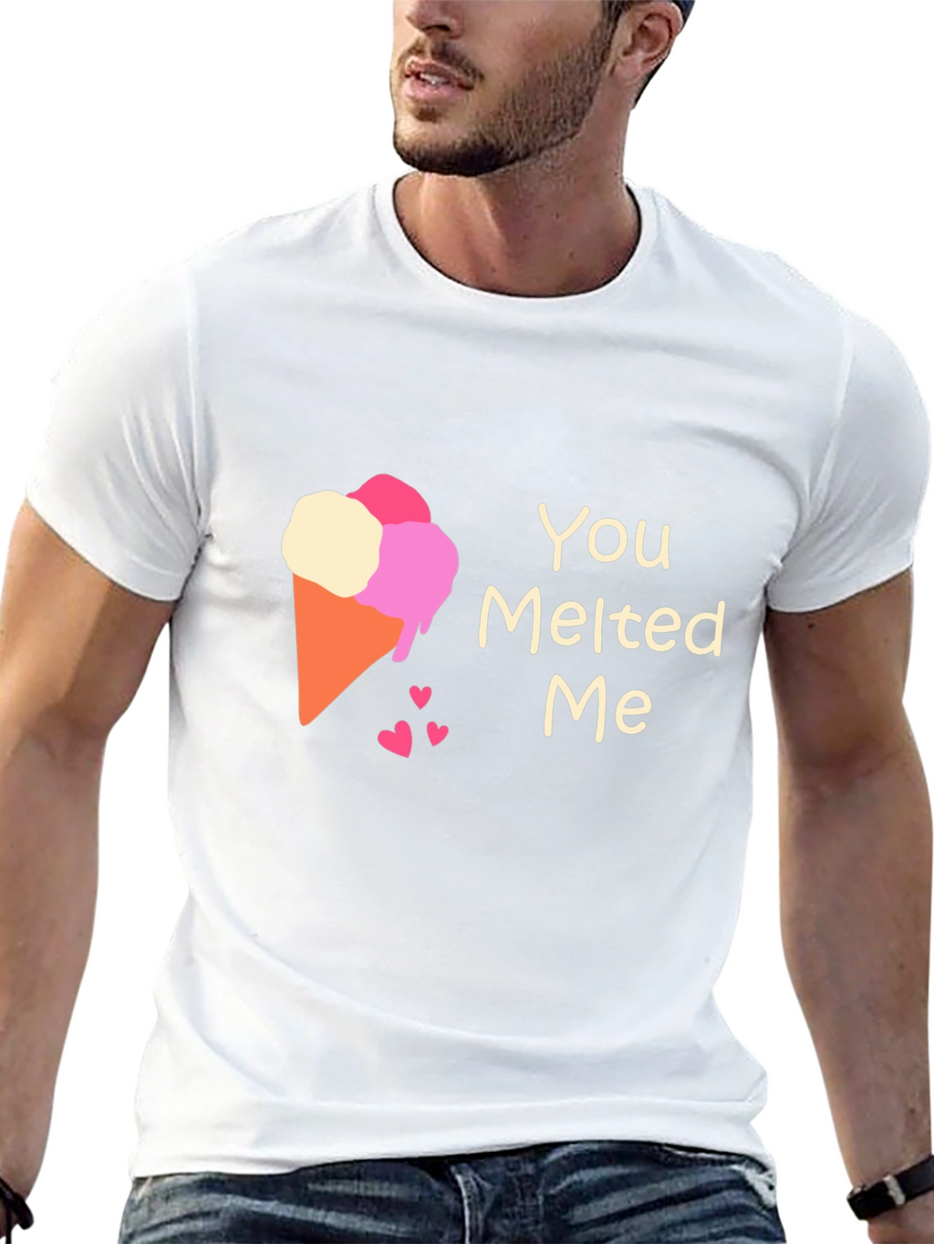 You Melted Me Ice Cream Cone Graphic Tee