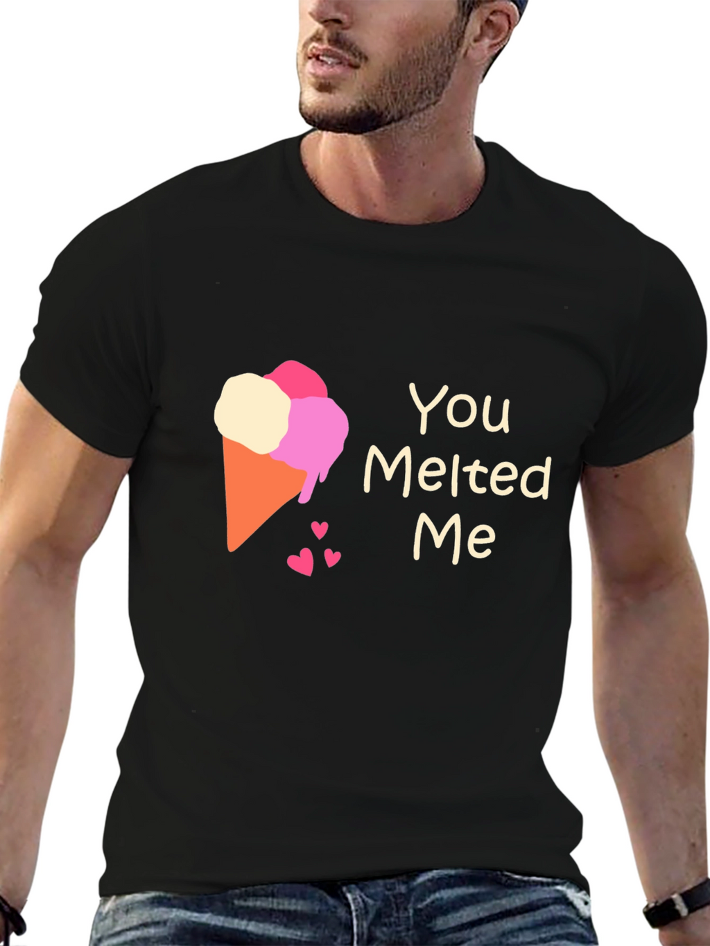 You Melted Me Ice Cream Cone Graphic Tee