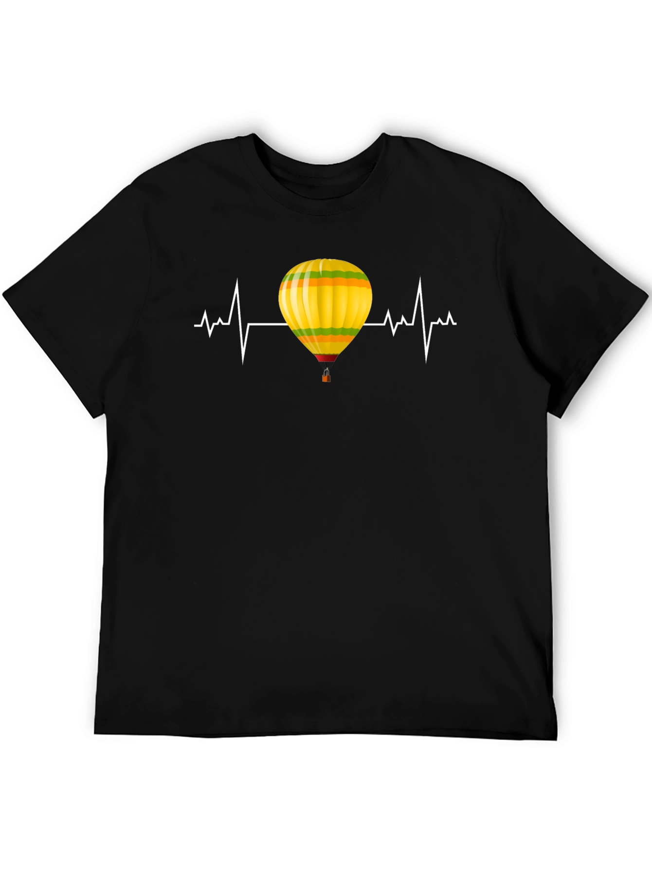 Balloon Heartbeat Graphic Tee - Soft Cotton Blend Shirt