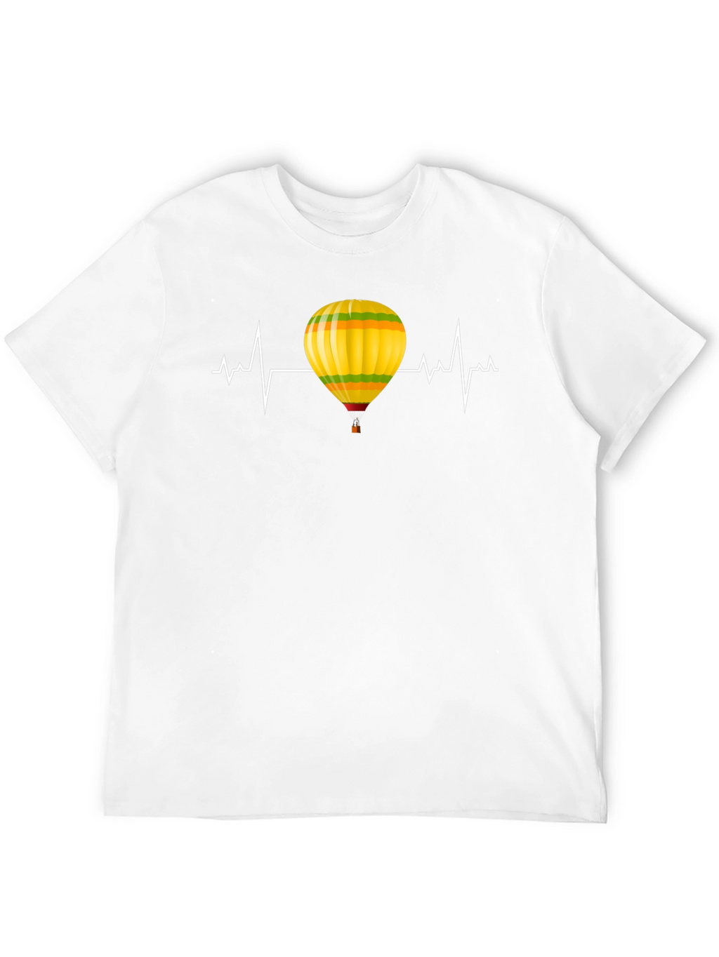 Balloon Heartbeat Graphic Tee - Soft Cotton Blend Shirt