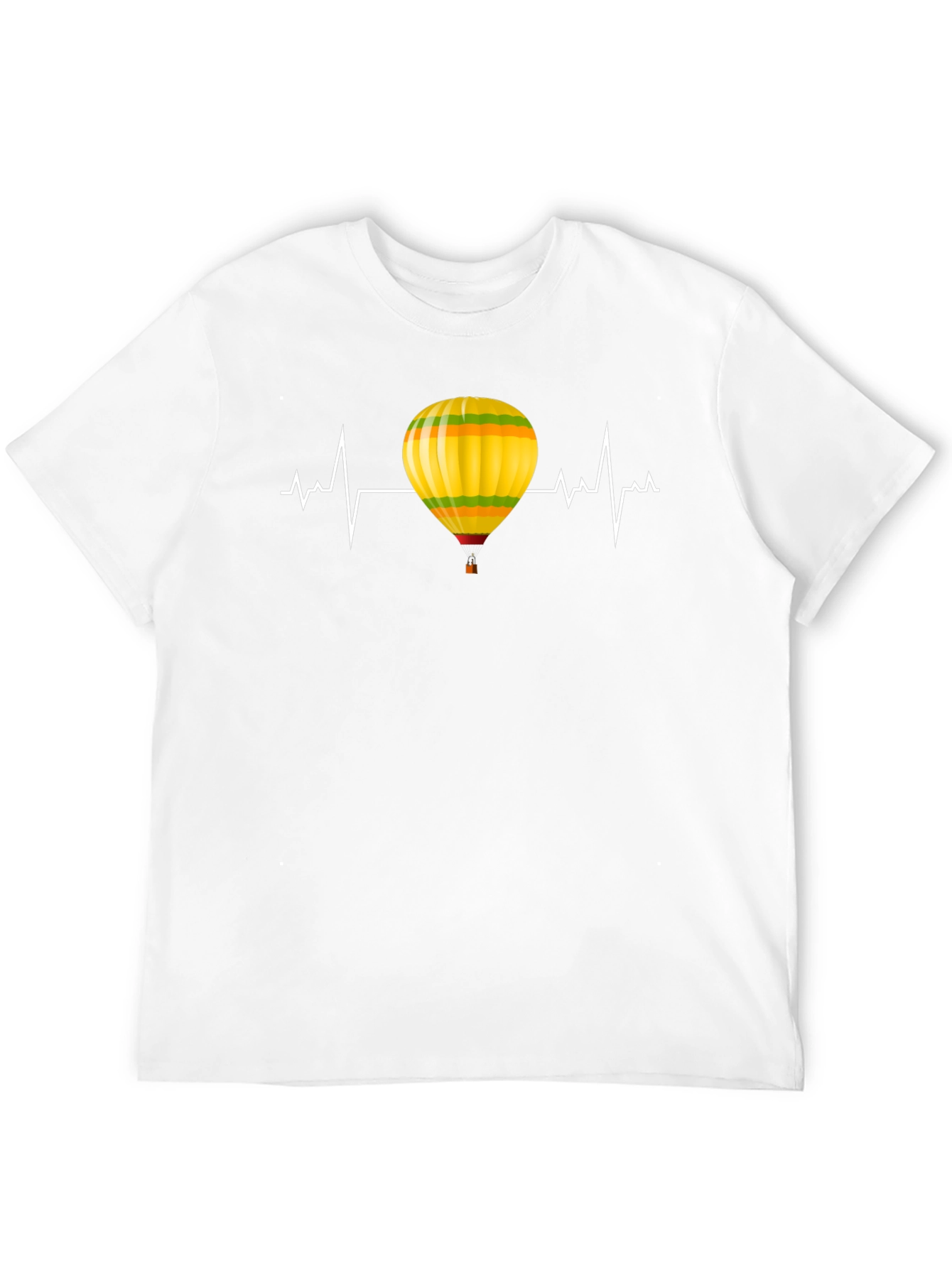 Balloon Heartbeat Graphic Tee - Soft Cotton Blend Shirt