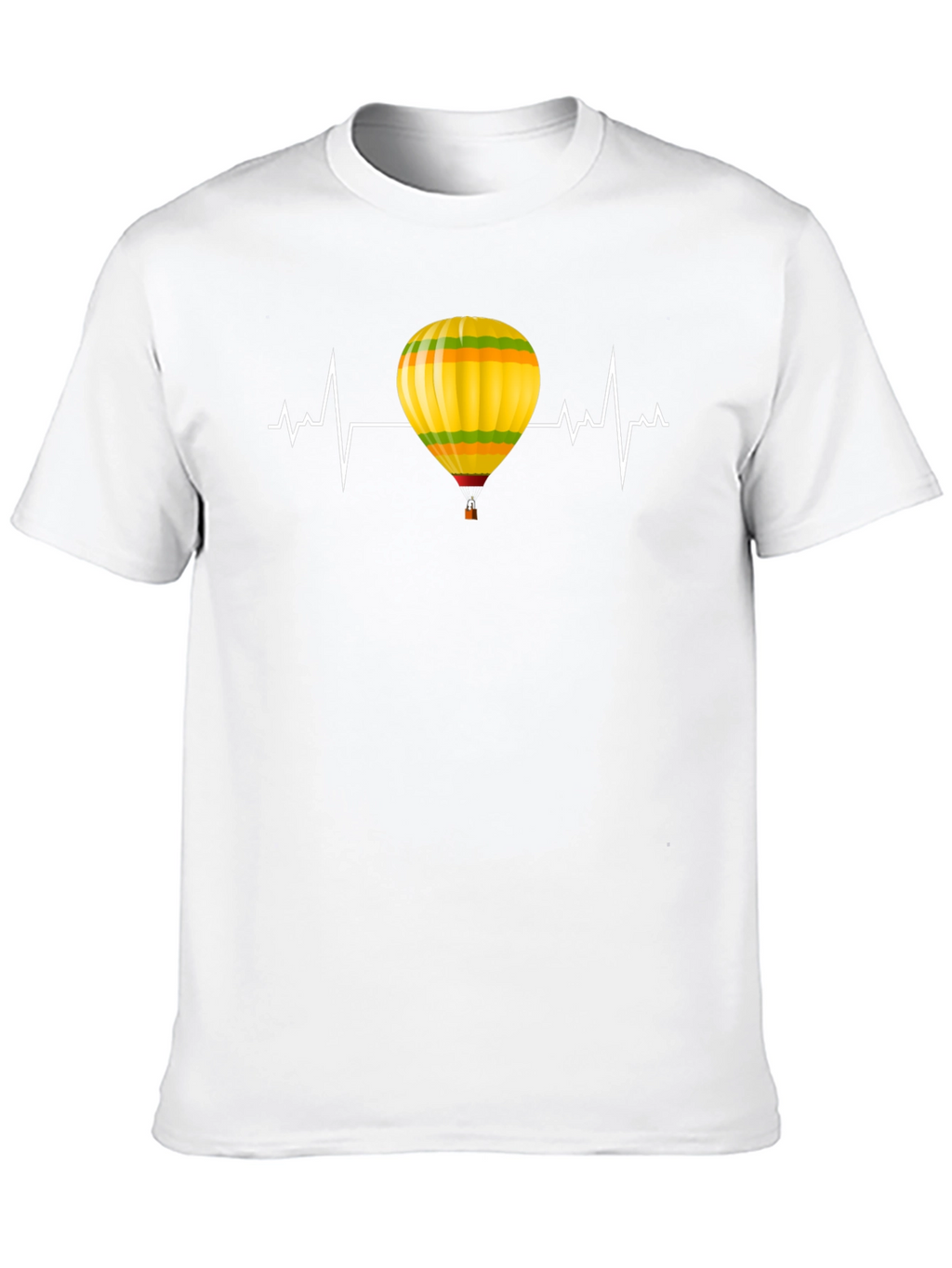 Balloon Heartbeat Graphic Tee - Soft Cotton Blend Shirt