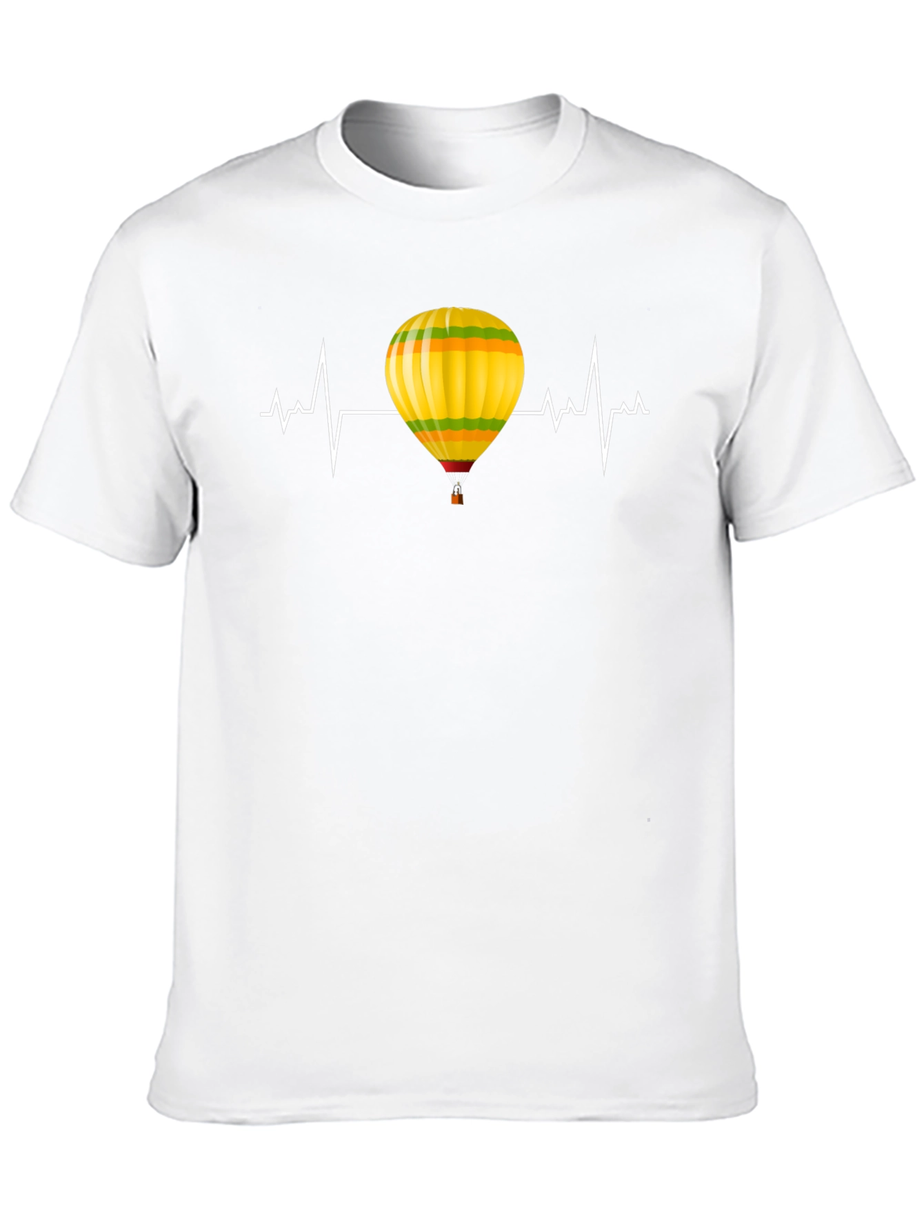 Balloon Heartbeat Graphic Tee - Soft Cotton Blend Shirt