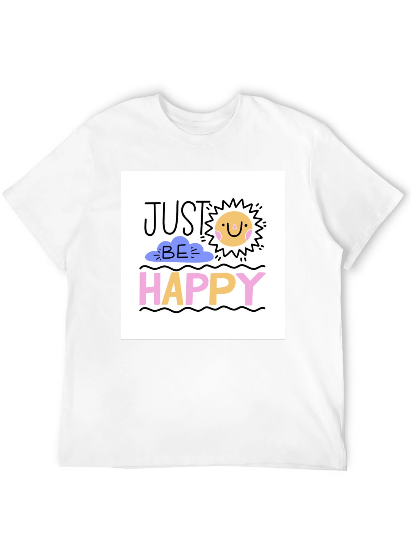 Just Be Happy Graphic Tee - Stylish Comfort