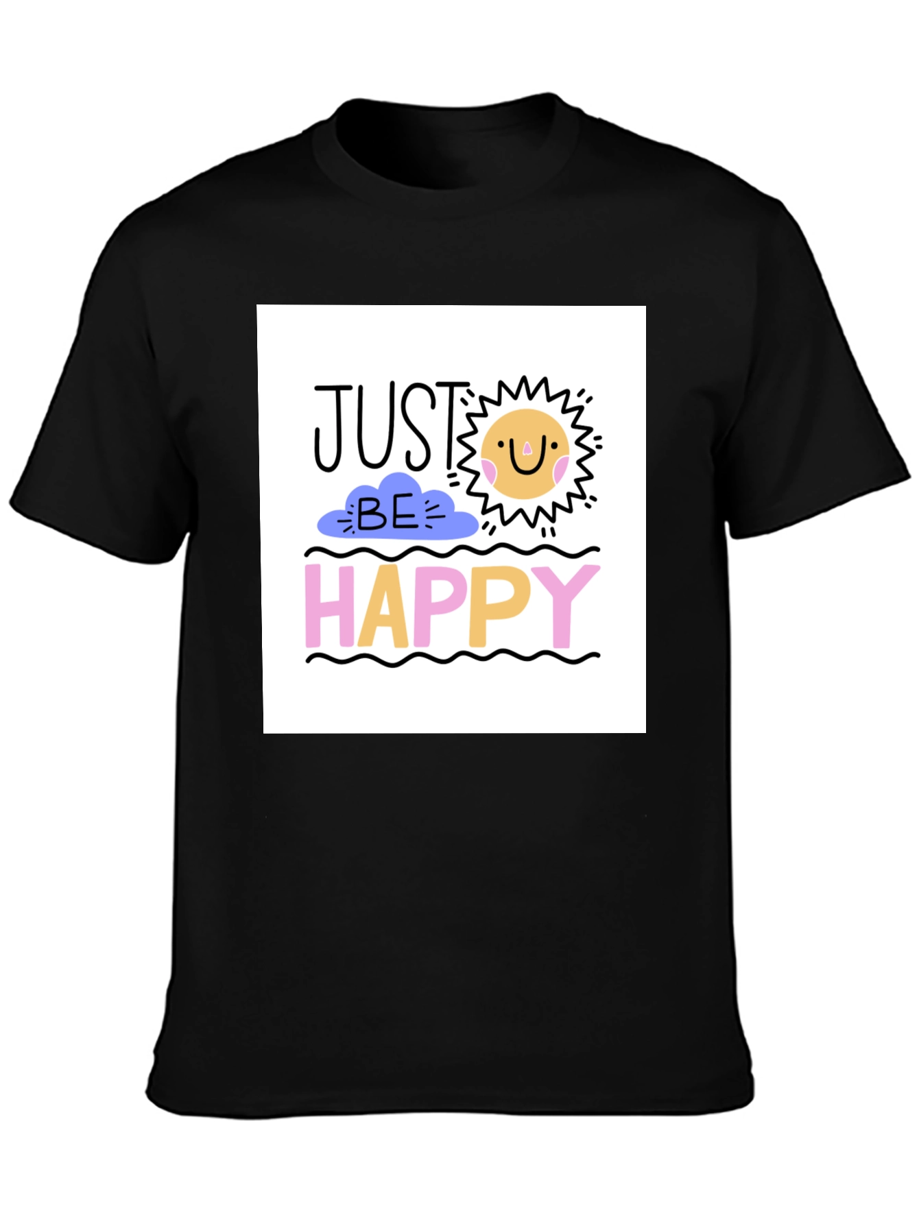 Just Be Happy Graphic Tee - Stylish Comfort