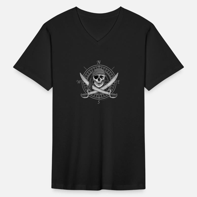 Jolly Roger Pirate Skull and Cutlassess Compass