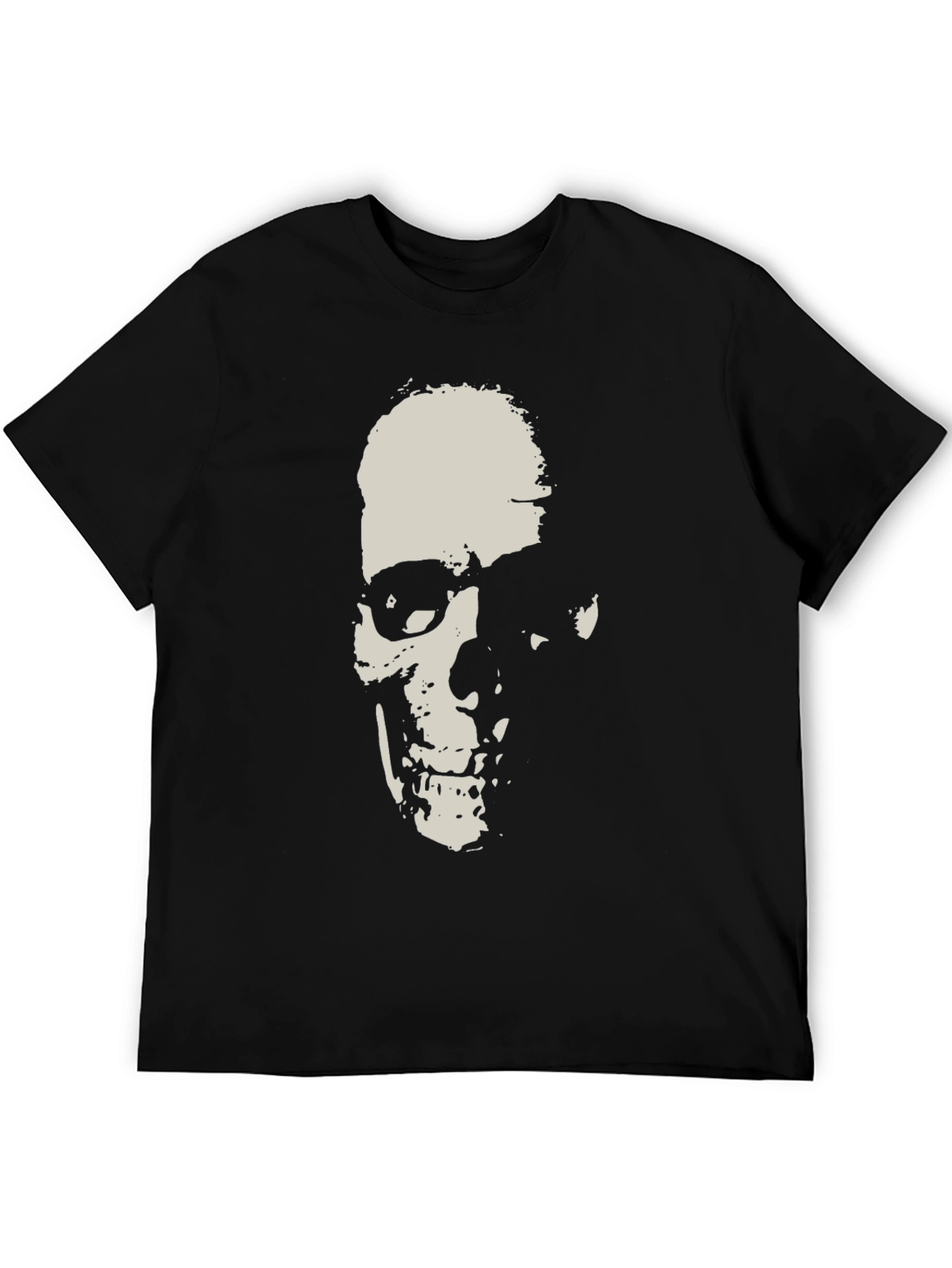 Grim Reaper Skull Graphic Black T-Shirt