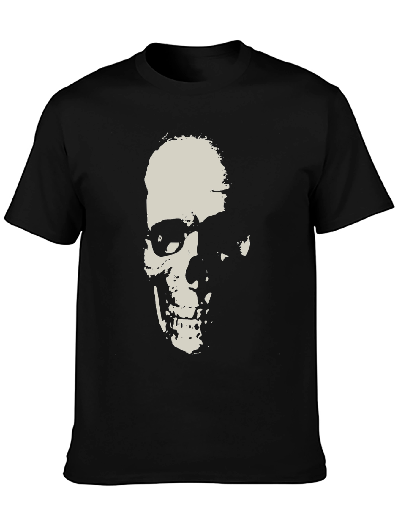 Grim Reaper Skull Graphic Black T-Shirt