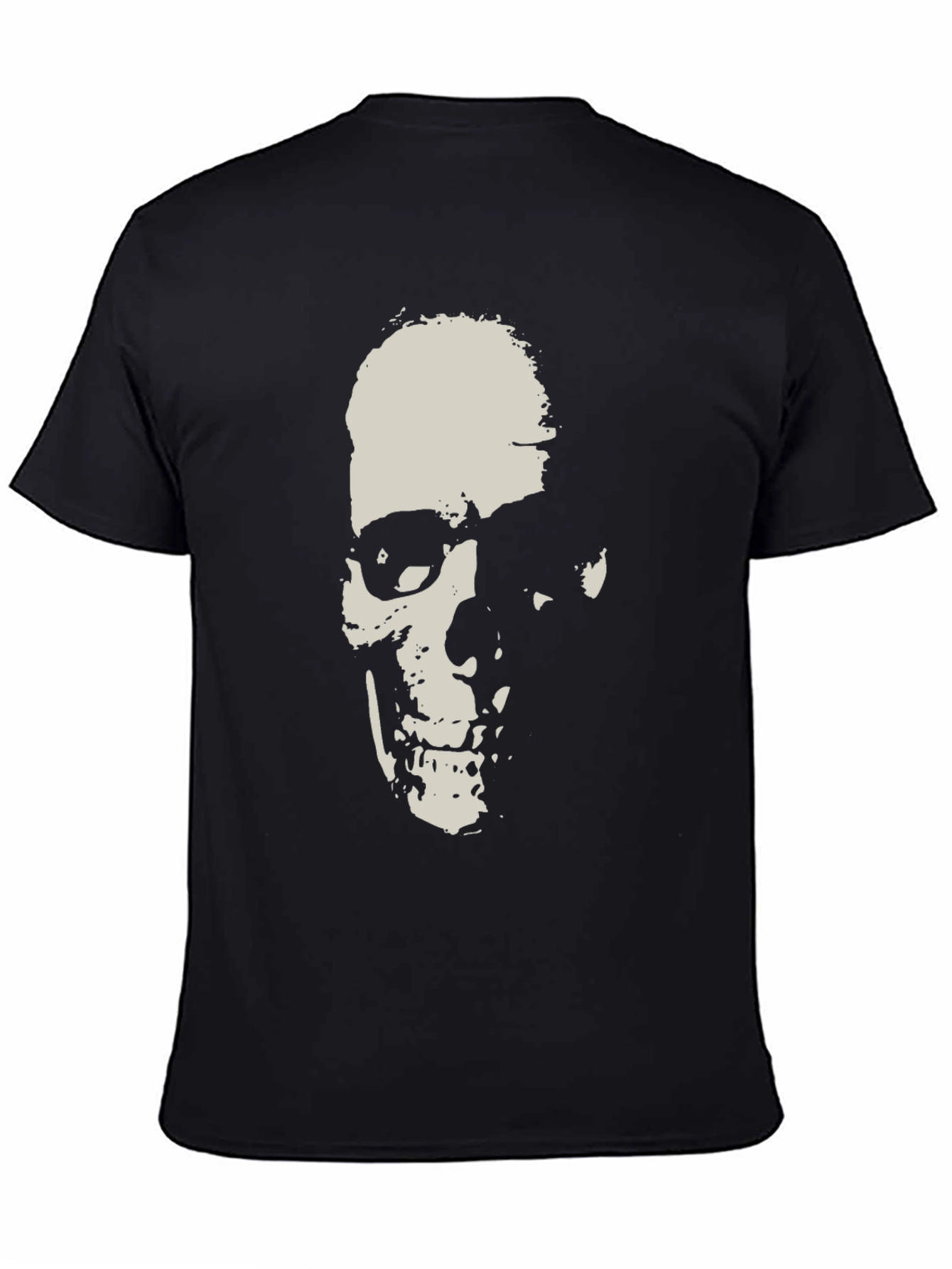 Grim Reaper Skull Graphic Black T-Shirt