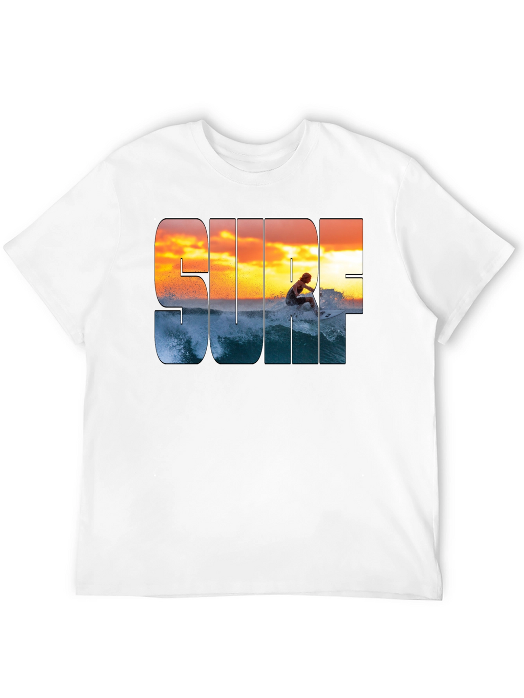 Surf Sunset Graphic T-Shirt - Casual Style