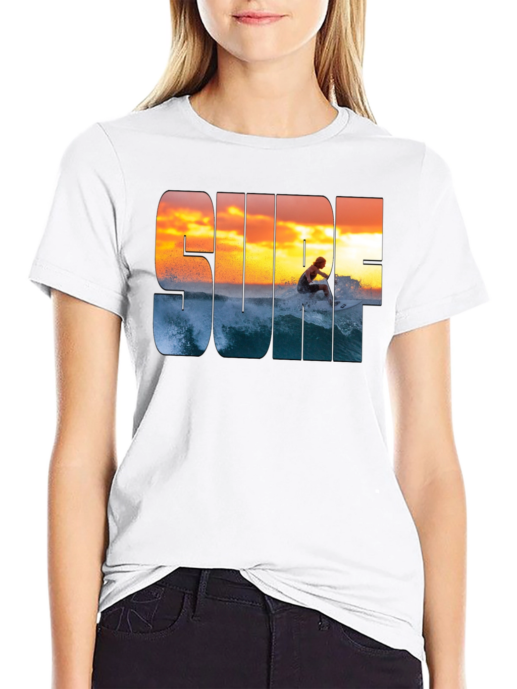 Surf Sunset Graphic T-Shirt - Casual Style