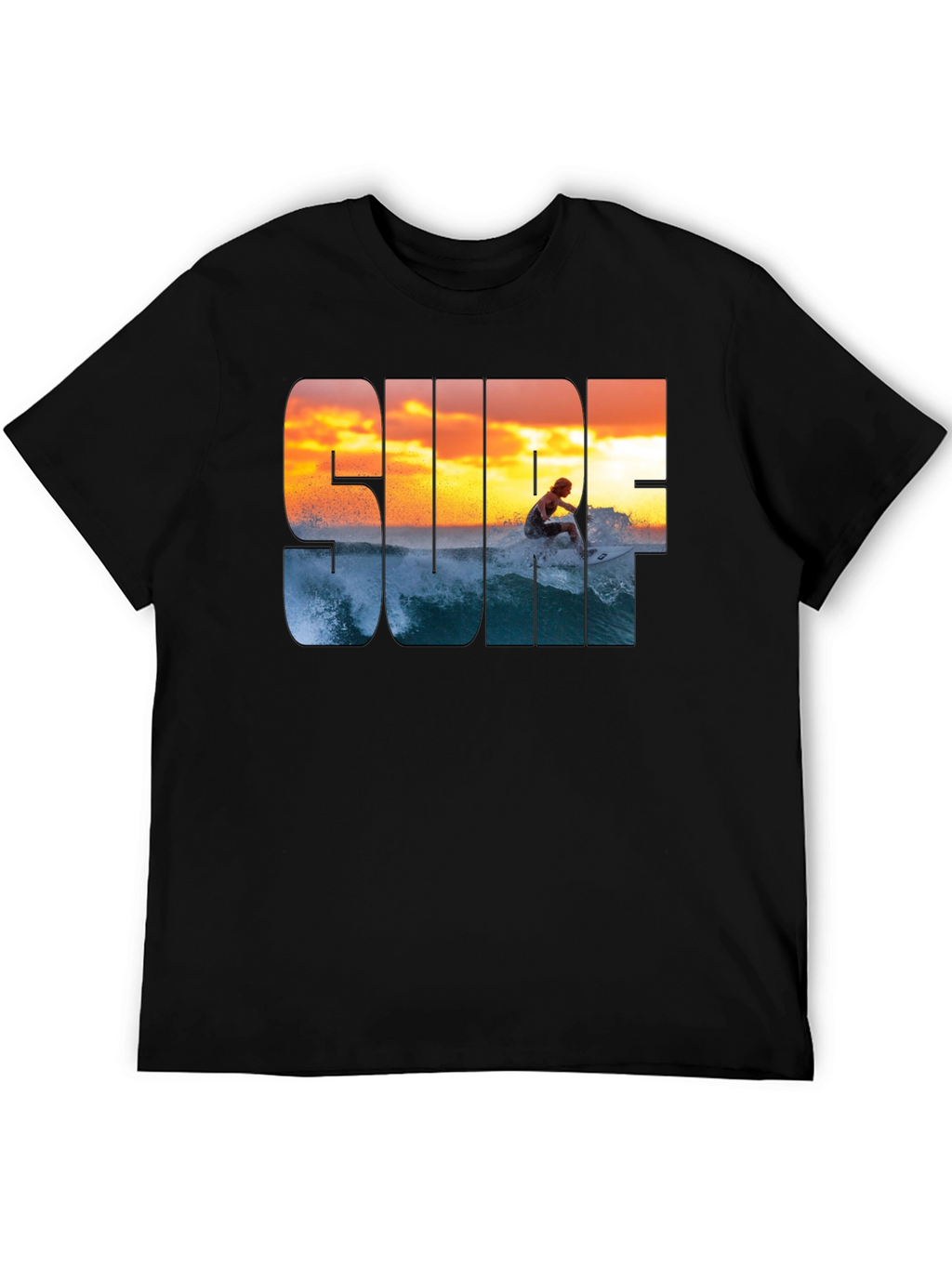 Surf Sunset Graphic T-Shirt - Casual Style